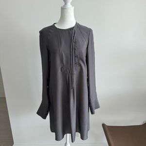 Derek lam silk gray dress
